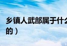鄉(xiāng)鎮(zhèn)人武部屬于什么機(jī)關(guān)（鄉(xiāng)鎮(zhèn)人武部做什么的）