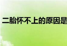 二胎懷不上的原因是啥（二胎懷不上的原因）