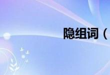 隱組詞（隱組詞造句）