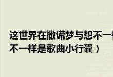 這世界在撒謊夢與想不一樣是什么歌（這世界在撒謊夢與想不一樣是歌曲小行囊）