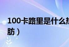 100卡路里是什么熱量（100卡路里是什么脂肪）