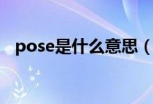 pose是什么意思（pose是什么意思中文）