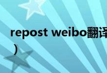 repost weibo翻譯（微博repost是什么意思）