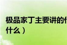 極品家丁主要講的什么（極品家丁主要講的是什么）