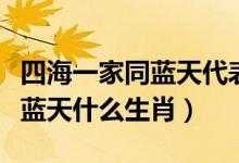 四海一家同藍(lán)天代表什么生肖（四海為家同一藍(lán)天什么生肖）