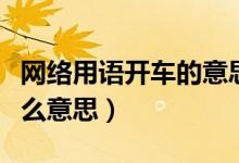網(wǎng)絡(luò)用語開車的意思是什么（開車網(wǎng)絡(luò)用語什么意思）