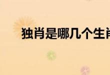 獨(dú)肖是哪幾個(gè)生肖（獨(dú)肖是什么動(dòng)物）