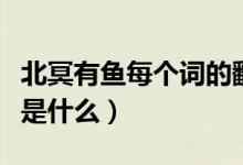 北冥有魚每個(gè)詞的翻譯（北冥有魚的意思翻譯是什么）