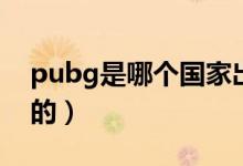 pubg是哪個(gè)國(guó)家出品的（pubg是哪個(gè)國(guó)家的）