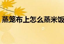 蒸籠布上怎么蒸米飯（蒸籠布上怎么蒸米飯）