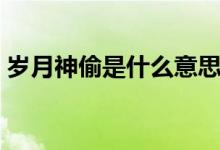 歲月神偷是什么意思（歲月神偷是什么意思）