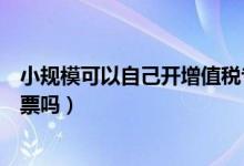 小規(guī)?？梢宰约洪_增值稅專用發(fā)票嗎（小規(guī)?？梢宰约洪_專票嗎）