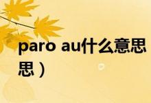 paro au什么意思（paro和au分別是什么意思）