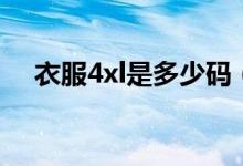 衣服4xl是多少碼（衣服4xl是多大尺碼）
