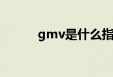 gmv是什么指標(biāo)（gmv是什么）