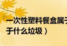 一次性塑料餐盒屬于什么（一次性塑料餐盒屬于什么垃圾）