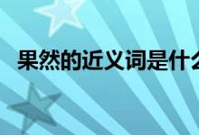 果然的近義詞是什么（詞語果然的近義詞）