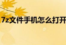 7z文件手機怎么打開（7z文件手機怎么解壓）