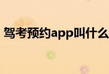 駕考預(yù)約app叫什么（駕考預(yù)約APP叫什么）
