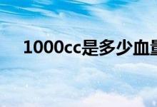 1000cc是多少血量（1000cc是多少升）