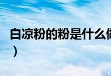 白涼粉的粉是什么做的（白涼粉的粉是什么粉）