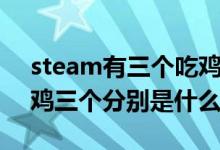 steam有三個吃雞代表什么意義（steam吃雞三個分別是什么）