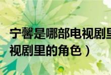 寧馨是哪部電視劇里的人物（寧馨的是什么電視劇里的角色）