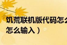 饑荒聯(lián)機(jī)版代碼怎么用視頻（饑荒聯(lián)機(jī)版代碼怎么輸入）