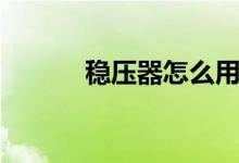 穩(wěn)壓器怎么用（穩(wěn)壓器怎么用）
