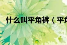 什么叫平角褲（平角褲平角褲是什么意思）