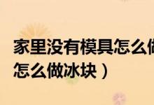 家里沒有模具怎么做冰淇淋呢（家里沒有模具怎么做冰塊）