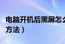 電腦開機后黑屏怎么辦（電腦開機后黑屏解決方法）