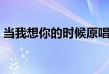 當我想你的時候原唱（當我想你的時候歌詞）