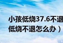 小孩低燒37.6不退怎么辦（孩子37.5度一直低燒不退怎么辦）