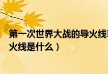 第一次世界大戰(zhàn)的導(dǎo)火線事件是什么（第一次世界大戰(zhàn)的導(dǎo)火線是什么）