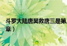 斗羅大陸唐昊救唐三是第幾章（斗羅大陸唐昊救唐三是哪一章）