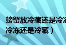 螃蟹放冷藏還是冷凍保存（螃蟹的儲存方法是冷凍還是冷藏）