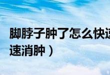 腳脖子腫了怎么快速消腫（腳脖子腫了怎么快速消腫）