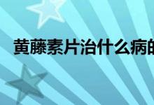 黃藤素片治什么病的（生病用得到這種藥）