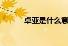 卓亞是什么意思（卓亞的意思）