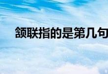 頷聯(lián)指的是第幾句（頷聯(lián)指的是哪一句）