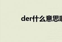 der什么意思?。╠er什么意思）