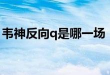 韋神反向q是哪一場（韋神反向q是哪場比賽）