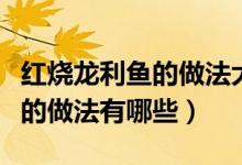 紅燒龍利魚(yú)的做法大全家常竅門（紅燒龍利魚(yú)的做法有哪些）