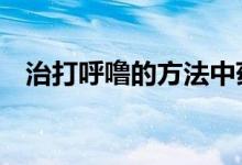 治打呼嚕的方法中藥（治打呼嚕的6種藥）