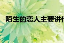 陌生的戀人主要講什么（陌生的戀人簡介）
