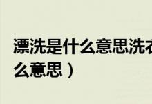 漂洗是什么意思洗衣機還會加水嗎（漂洗是什么意思）