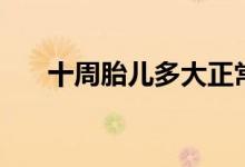 十周胎兒多大正常（十周胎兒有多大）