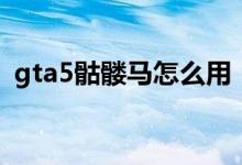 gta5骷髏馬怎么用（gta5骷髏馬有什么用）