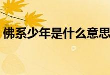 佛系少年是什么意思（佛系少年是什么意思）